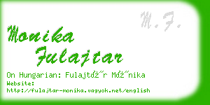 monika fulajtar business card